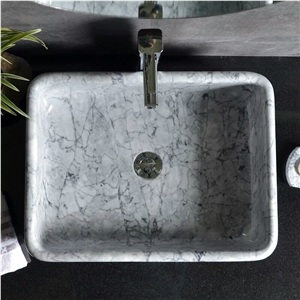 China Carrara Marble Sinks, White Marble Basins,