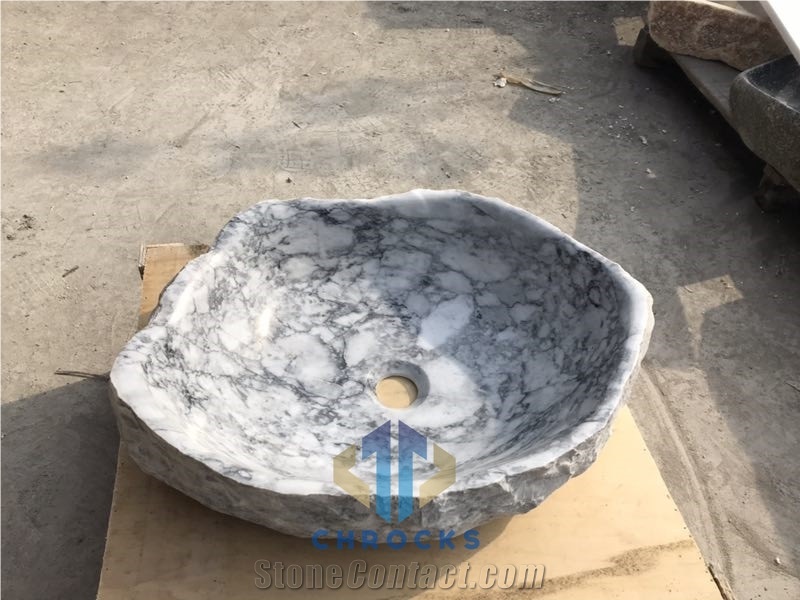 China Carrara White Marble Sinks, Marble Basins