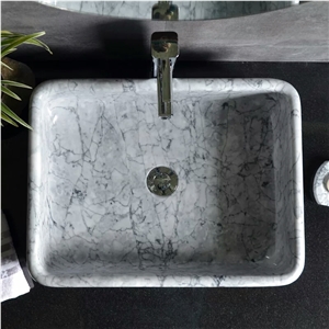 China Carrara White Marble Wash Basin,Marble Sinks