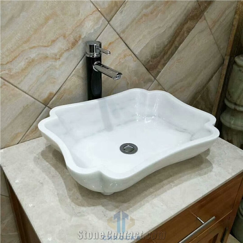 China White Marble Sink, China White Marble Basins