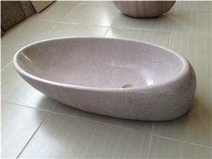 Cinderella Grey Marble Bath Vessle Oval Sinks