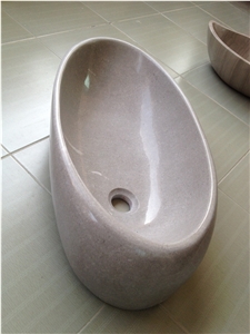 Cinderella Grey Marble Bath Vessle Oval Sinks