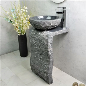G654 Granite Pedestal Sink,Nature Stone Wash Basin