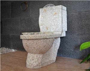 G682 Yellow Rusty Granite Toilet Stone Toilet