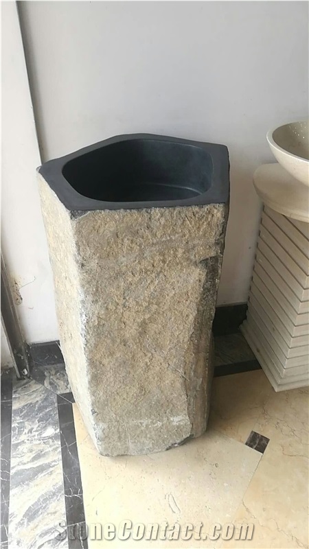 G684 Black Basalt Pedestal Sinks,Granite Basins