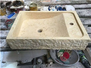 Galala Marble Bathroom Sinks Rectangle Wash Bowl