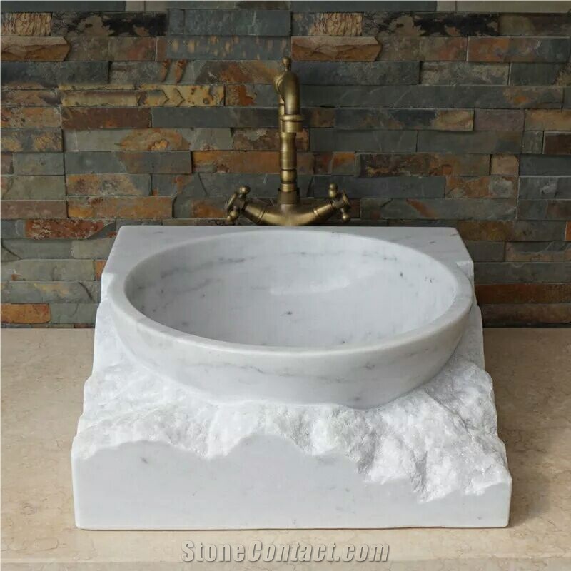 Guangxi White Marble Sinks, White Marble Basins