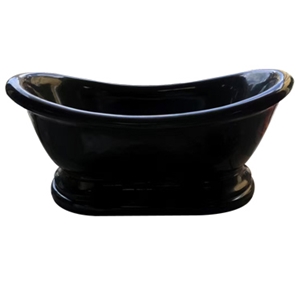Hebei Black Granite Bath Oval Free-Standing Tubs