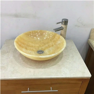 Honey Luxury Onyx Bathroom Round Wash Basin