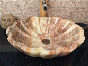 Honey Onyx Bathroom Sinks, Brown Onyx Wash Basins