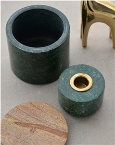 Indian Green Marble Candle Holder,Bath Accessories