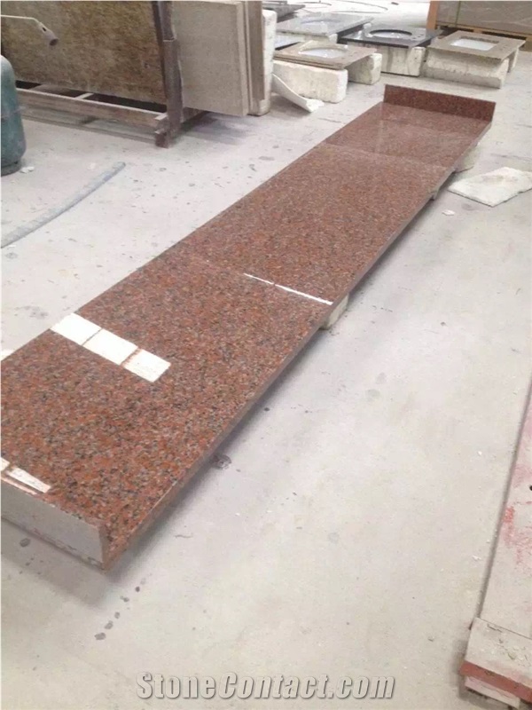 Maple Red Granite Tops Work Top Kitchen Countertop