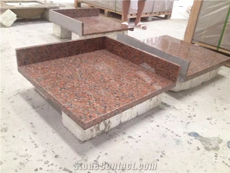 Maple Red Granite Tops Work Top Kitchen Countertop