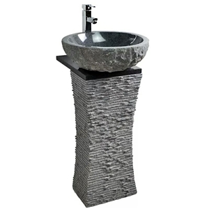 Natural Stone Pedestal Two-Pieces Sinks