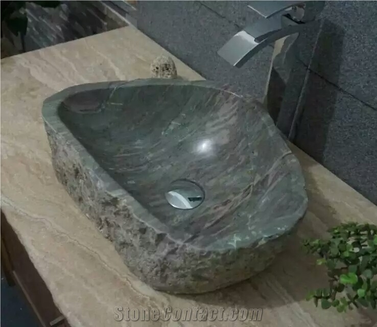 Nine Dragon River Stone Sink,China Marble Sink