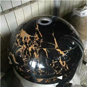 Portoro Sink Marble Round Drop-In Vessel Sink