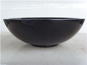 Shanxi Black Granite Round Wash Basin
