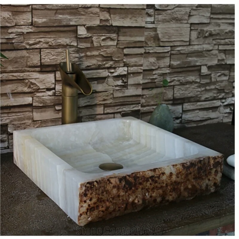 White Onyx Wash Basins,White Onyx Bathroom Sinks from China