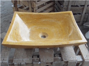 Yellow Travertine Bathroom Sinks,Travertine Basins