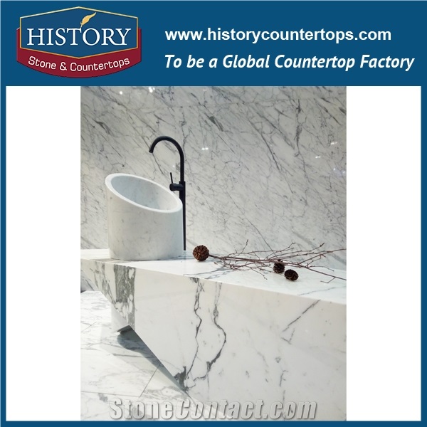 Precut Bianco Venato Carrara Marble Vanity Top