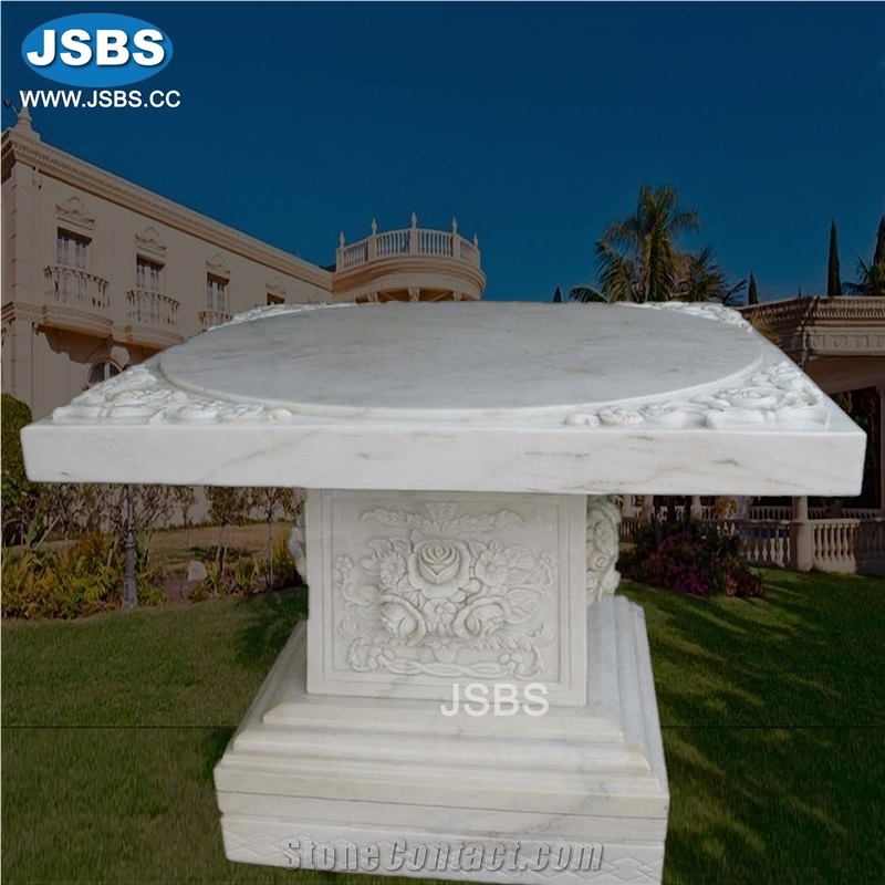 Luxury Stone Carved Marble Garden Table