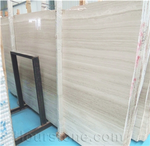 China Wooden White Vein Marble Bathroom Flooring