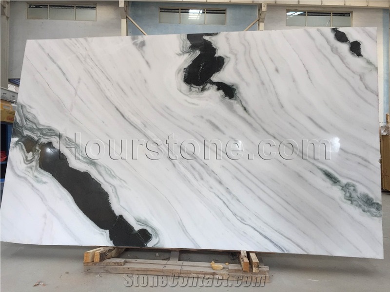 Panda White Marble Book Match for Feature Wall