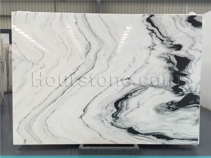 Panda White Marble Book Match for Feature Wall