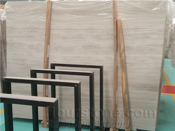 Wooden White Marble Slabs & Tiles for Floor Wall