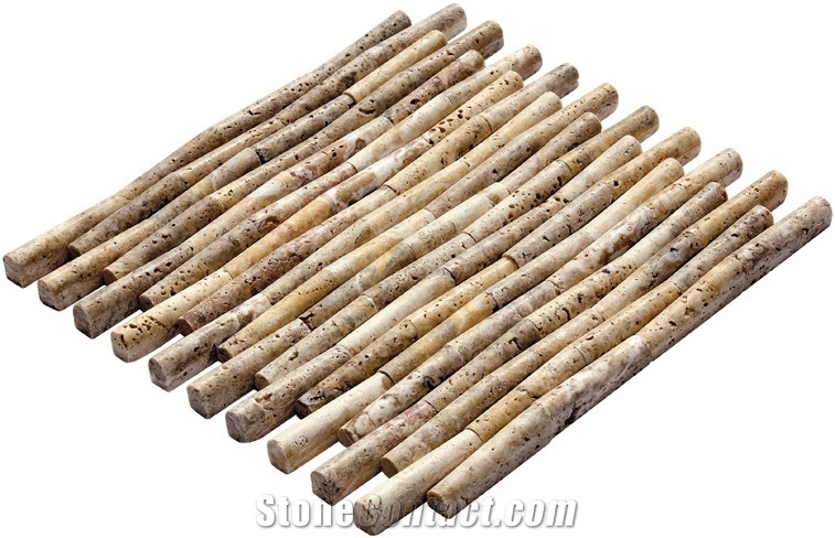 Scabos Travertine Bamboo Mosaic