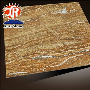 French Rivers Golden Travertine Marble for Floor