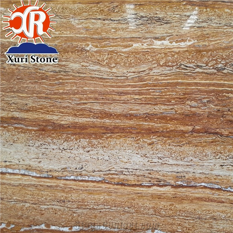 French Rivers Golden Travertine Marble for Floor