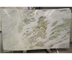 Changbai Green Jade Blue River Marble Slab Tile