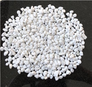 A Grade Tumbled Snow White Landscaping Pebbles