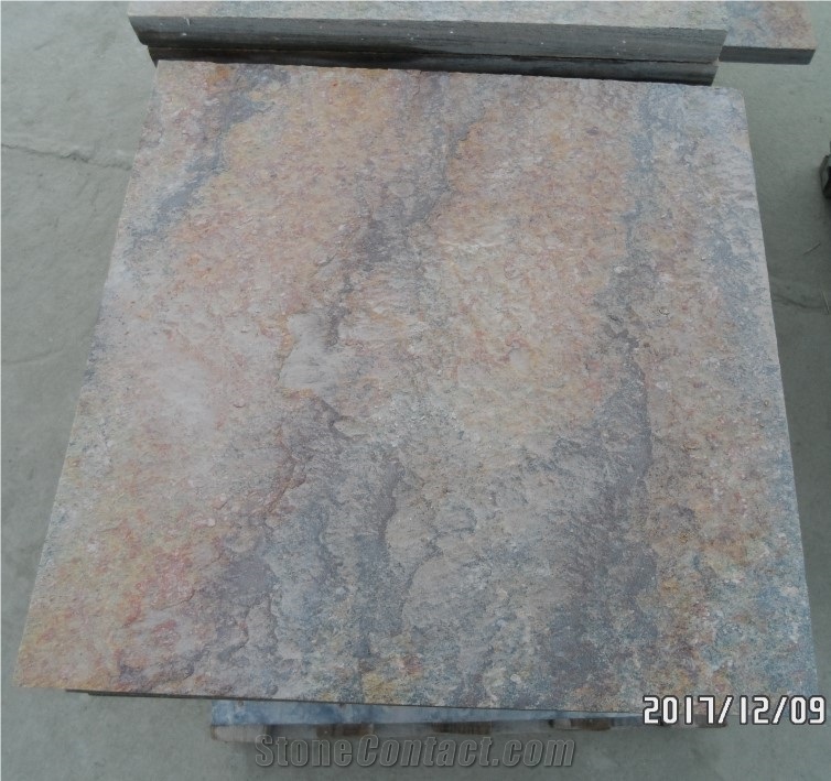 Cheap China Rusty Slate Tile, Black Slate Floor