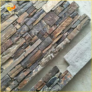 China Rust Slate Stacked Stone Veneer