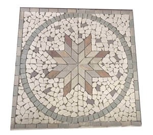 Natural Stone Landscaping Mosaic Medallion Tiles