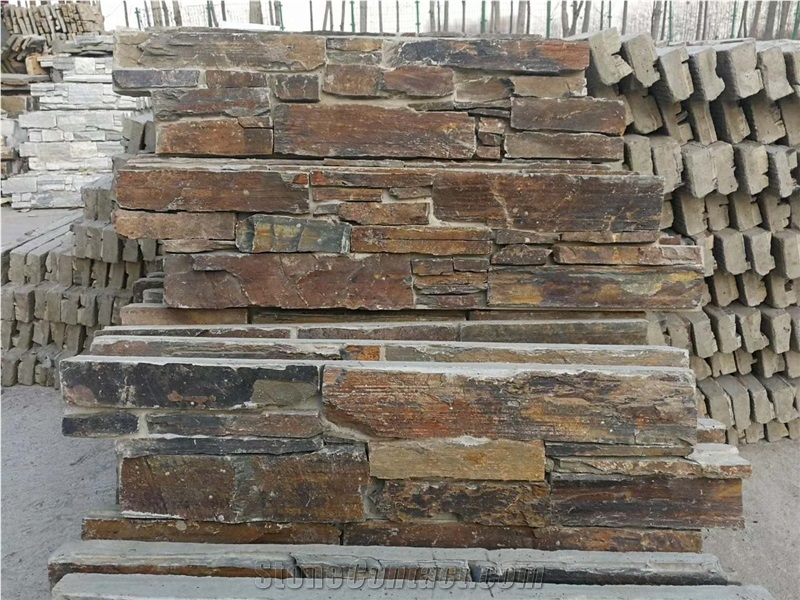 Rusty Slate Cement Culture Stone Tiles Wall Paving