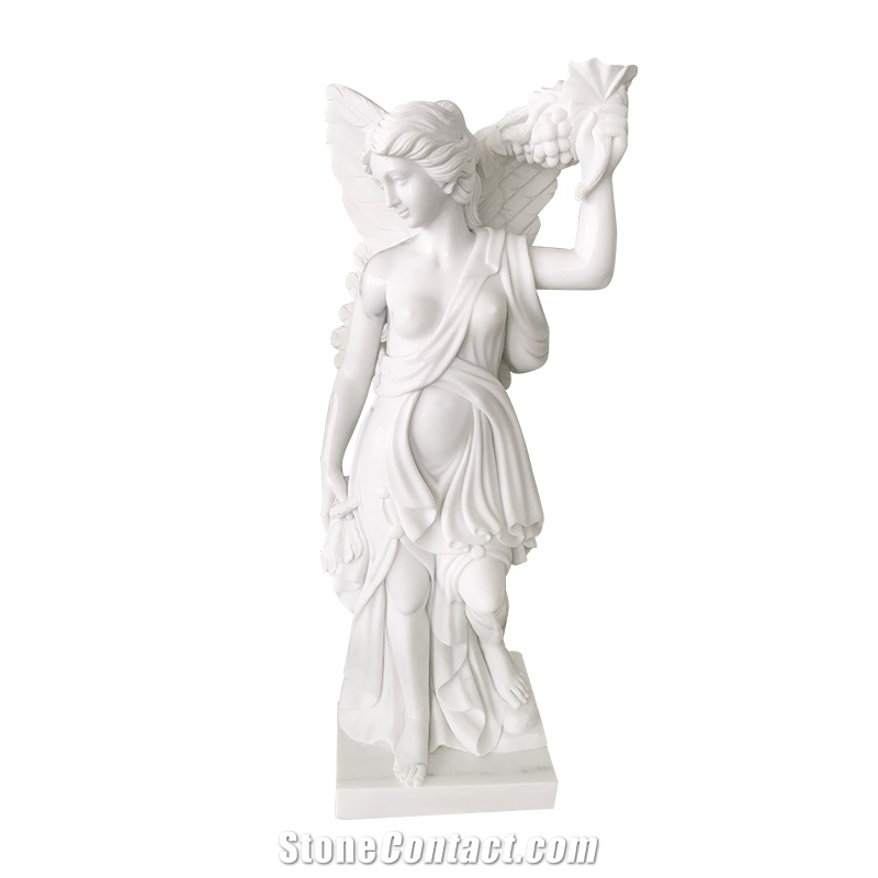 White Marble Western Style Lady Decorate Sculpture
