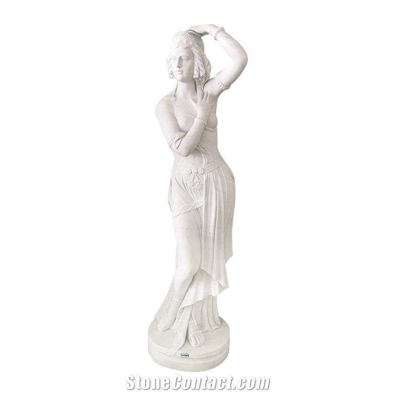 White Marble Western Style Lady Decorate Sculpture