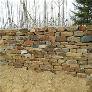 Old Looking Brown Gold Castle Rock Walling Stone
