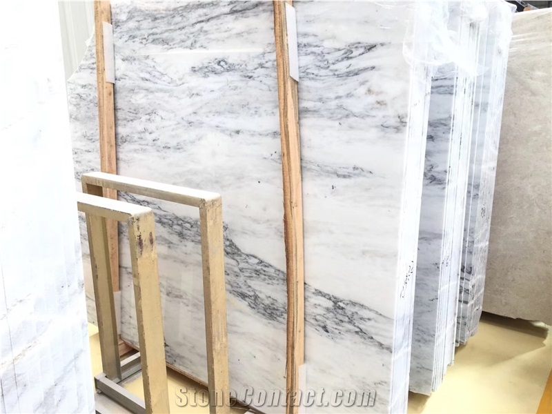 White Marble Calacatta Taupe Tile Floor Wall