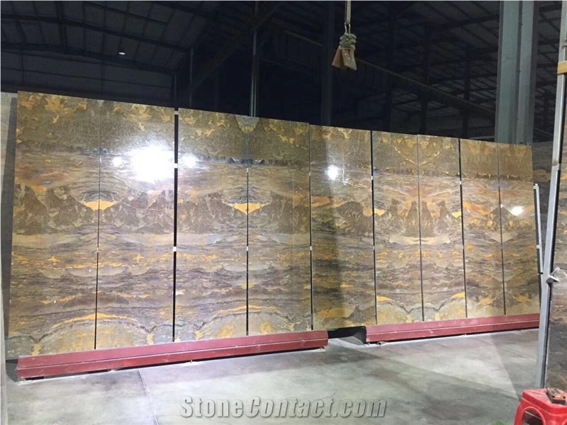 Brown Andean Landscape Marble for Wall Decoration