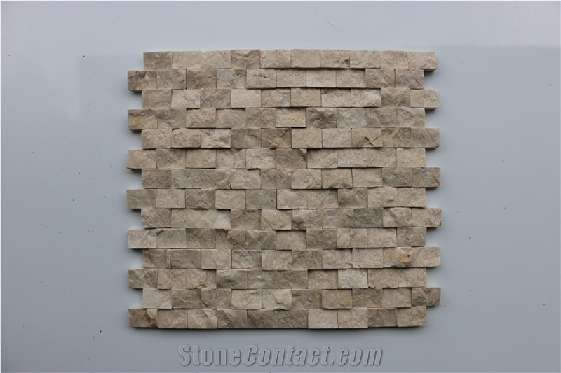 Spain Crema Marfil Split Brick Marble Mosaics