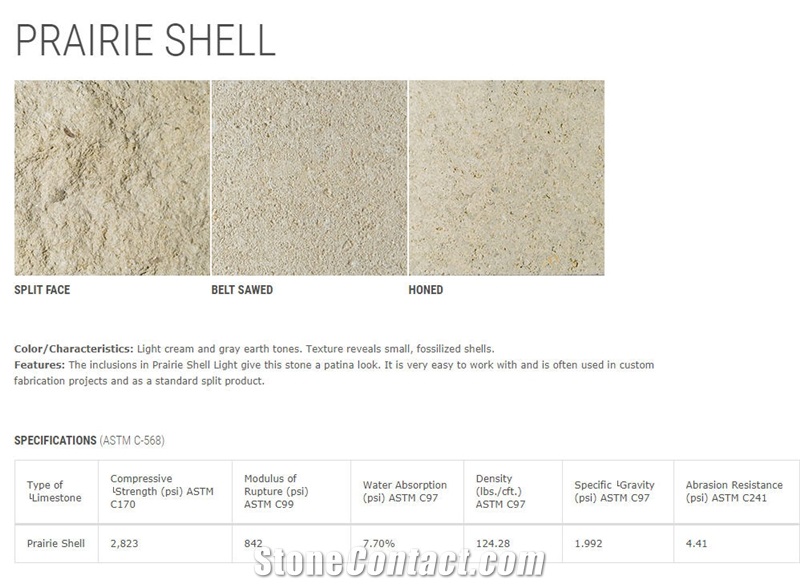 Prairie Shell Limestone Tiles