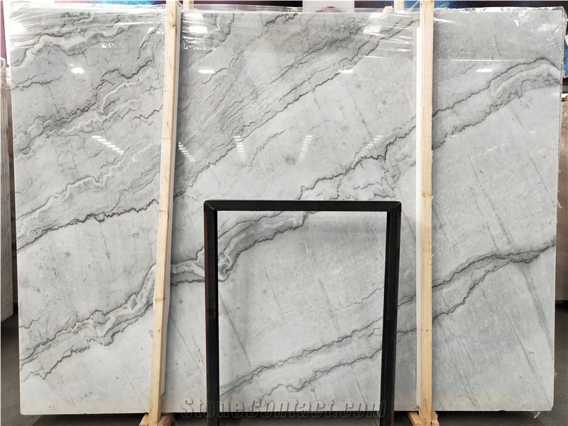 China Oriental Grey Marble Bookmatched Big Slabs