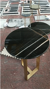 Laurent Black Marble Table