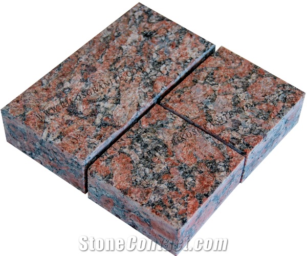 Red Granite Cubes