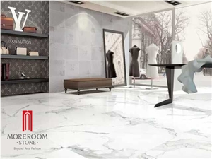 Marble Ceramic Tiles Statuario Thick Grey Veining