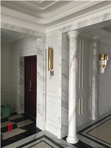 Volakas White Marble Column Wall Decor